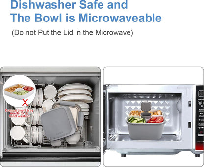 Salad Lunch Container To Go, BPA-Free 52-oz Salad Bowls to go for lunch