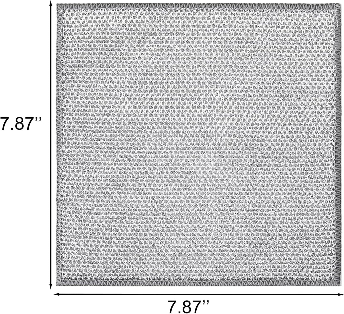 Double-Layer Steel Wire Cleaning Cloth - Non-Scratch Wire Dishcloth Rag Heavy Duty Scrub Pads Multi-Purpose Silver Mesh Scouring Pads for Dishes, Pots, Pans (10 pcs)