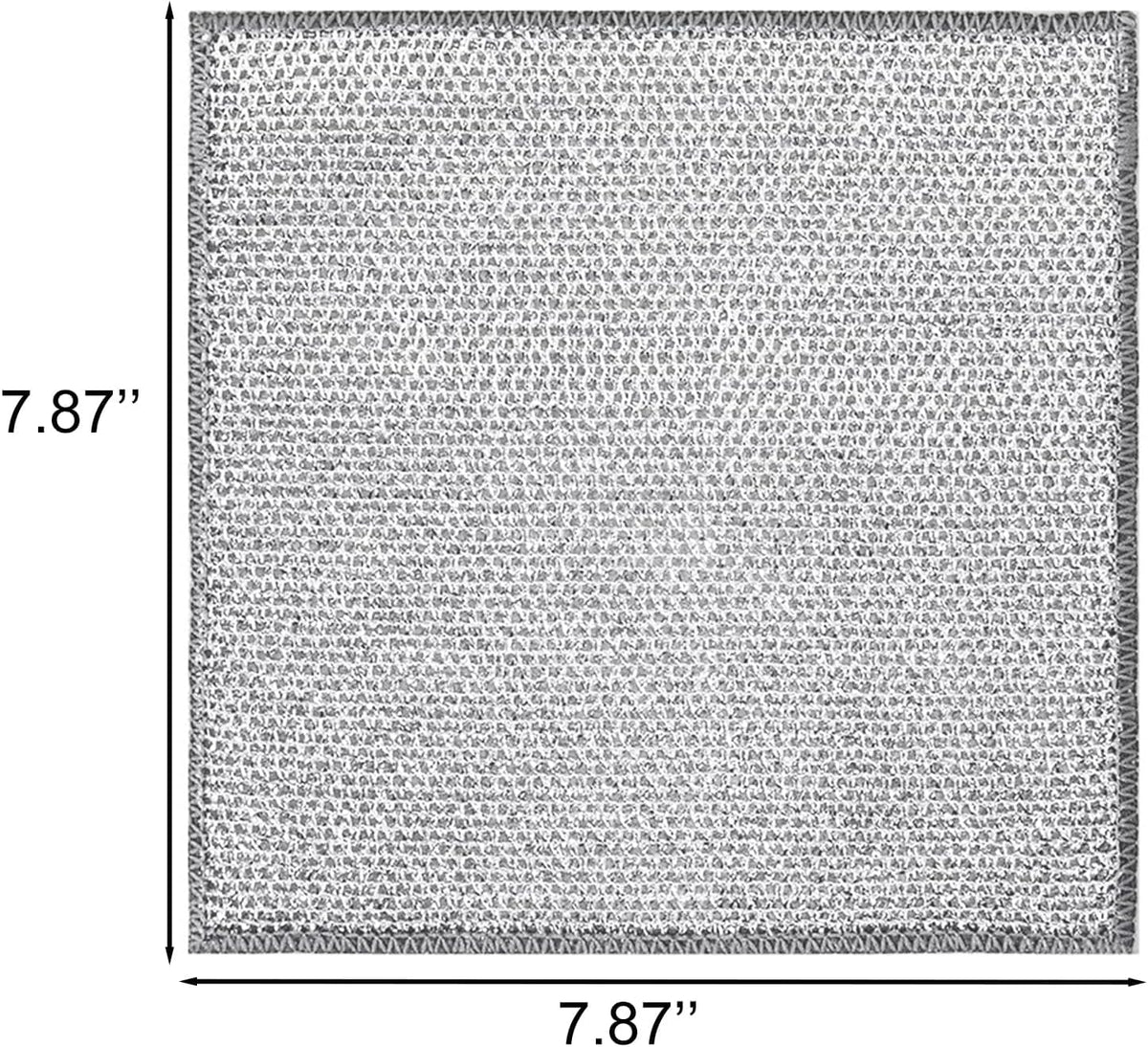 Double-Layer Steel Wire Cleaning Cloth - Non-Scratch Wire Dishcloth Rag Heavy Duty Scrub Pads Multi-Purpose Silver Mesh Scouring Pads for Dishes, Pots, Pans (10 pcs)