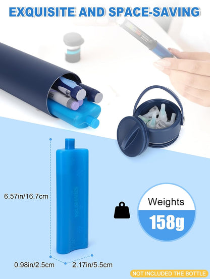 Ice Packs for Insulin Cooler Travel Case, TSA Approved Ice Box for Medicine Travel Cool Bag, Keep Insulin Pen Cooling 24h for Diabetic Supplies (2PCS)