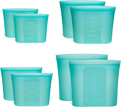 Extra Large Reusable Silicone Food Storage Bags 4 Pack, 0.8 Gallon/3000ml, 100% Silicone Stand-Up Wide-Open Zip-Lock Reusable Bags for Large Items, Microwave Freezer Oven Dishwasher Safe, Translucent