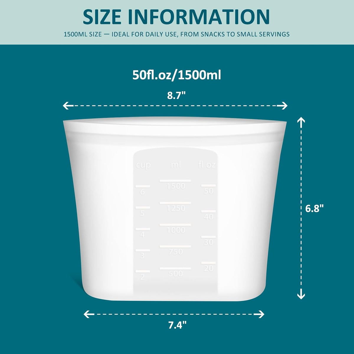 Extra Large Reusable Silicone Food Storage Bags 4 Pack, 0.8 Gallon/3000ml, 100% Silicone Stand-Up Wide-Open Zip-Lock Reusable Bags for Large Items, Microwave Freezer Oven Dishwasher Safe, Translucent