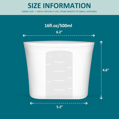 Extra Large Reusable Silicone Food Storage Bags 4 Pack, 0.8 Gallon/3000ml, 100% Silicone Stand-Up Wide-Open Zip-Lock Reusable Bags for Large Items, Microwave Freezer Oven Dishwasher Safe, Translucent