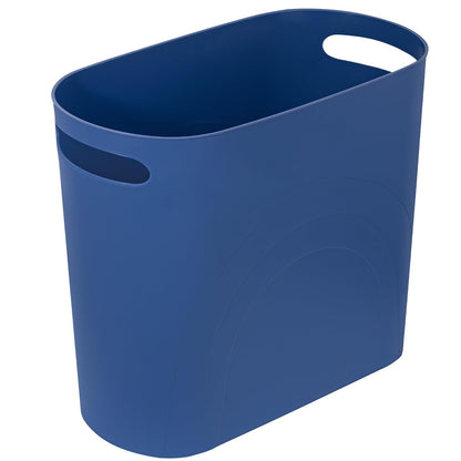 Small Trash Can, 3.5 Gallon Slim Garbage Can Plastic Waste Basket with Handles Container Bin for Narrow Spaces Bathroom, Bedroom, Kitchen, Office at Home, Black