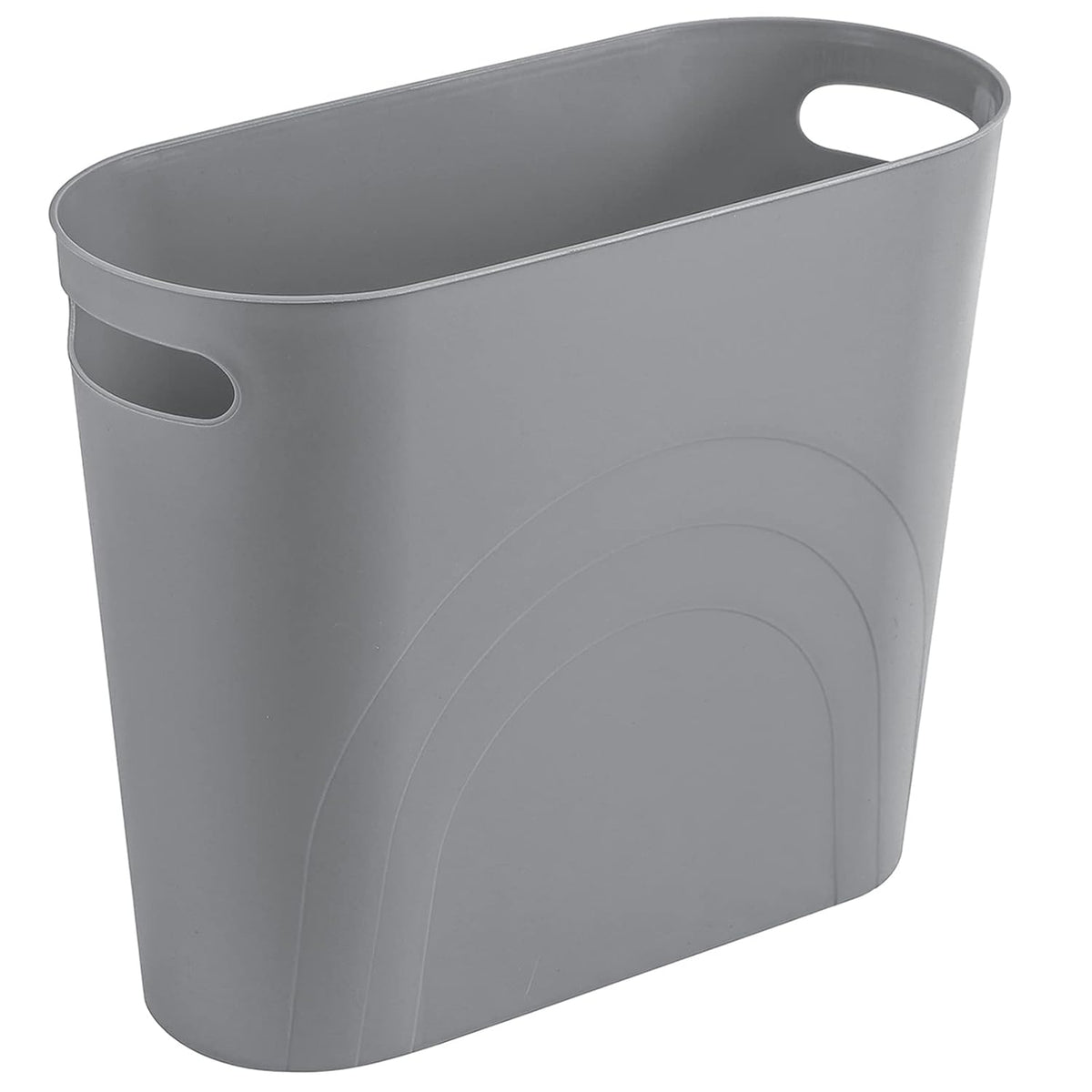 Small Trash Can, 3.5 Gallon Slim Garbage Can Plastic Waste Basket with Handles Container Bin for Narrow Spaces Bathroom, Bedroom, Kitchen, Office at Home, Black