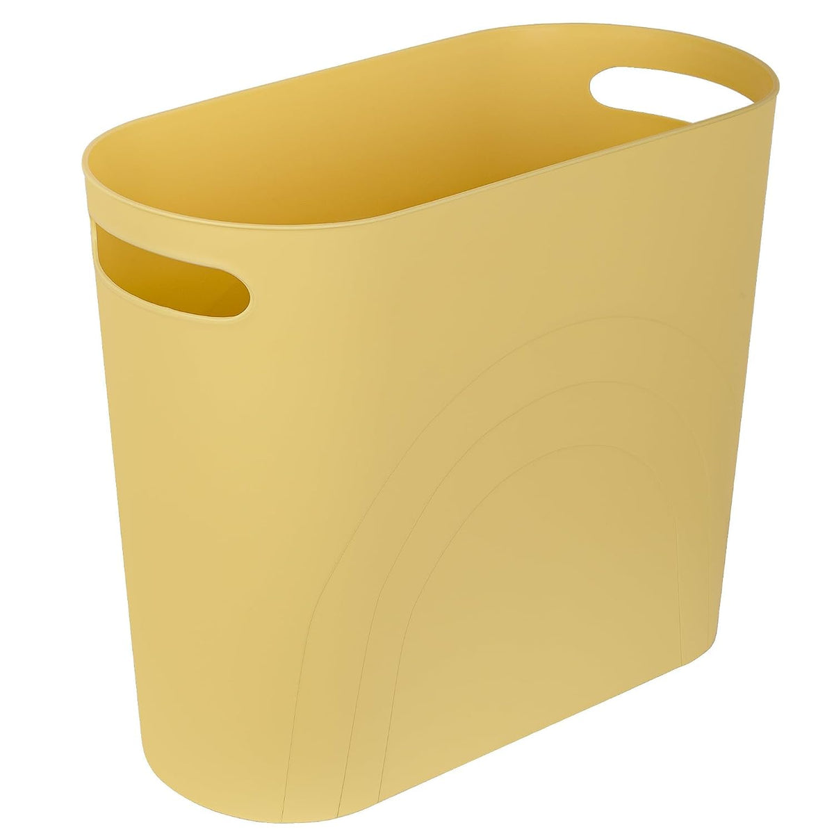 Small Trash Can, 3.5 Gallon Slim Garbage Can Plastic Waste Basket with Handles Container Bin for Narrow Spaces Bathroom, Bedroom, Kitchen, Office at Home, Black