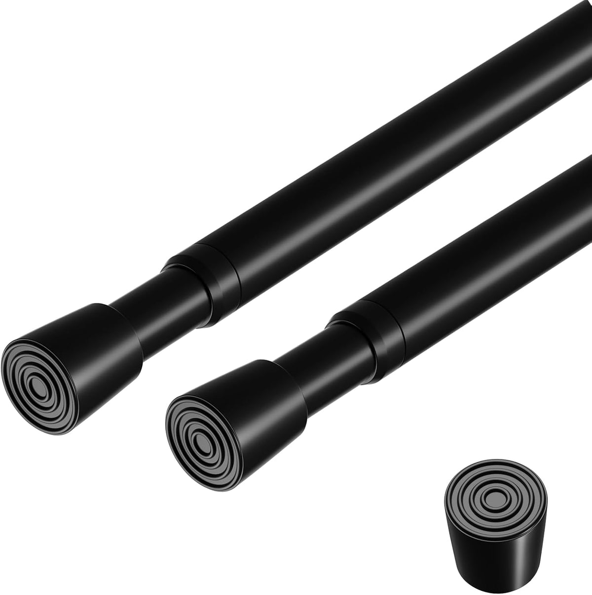 2 Pack Spring Loaded Tension Rod 17-41" Tension Curtain Rods tension