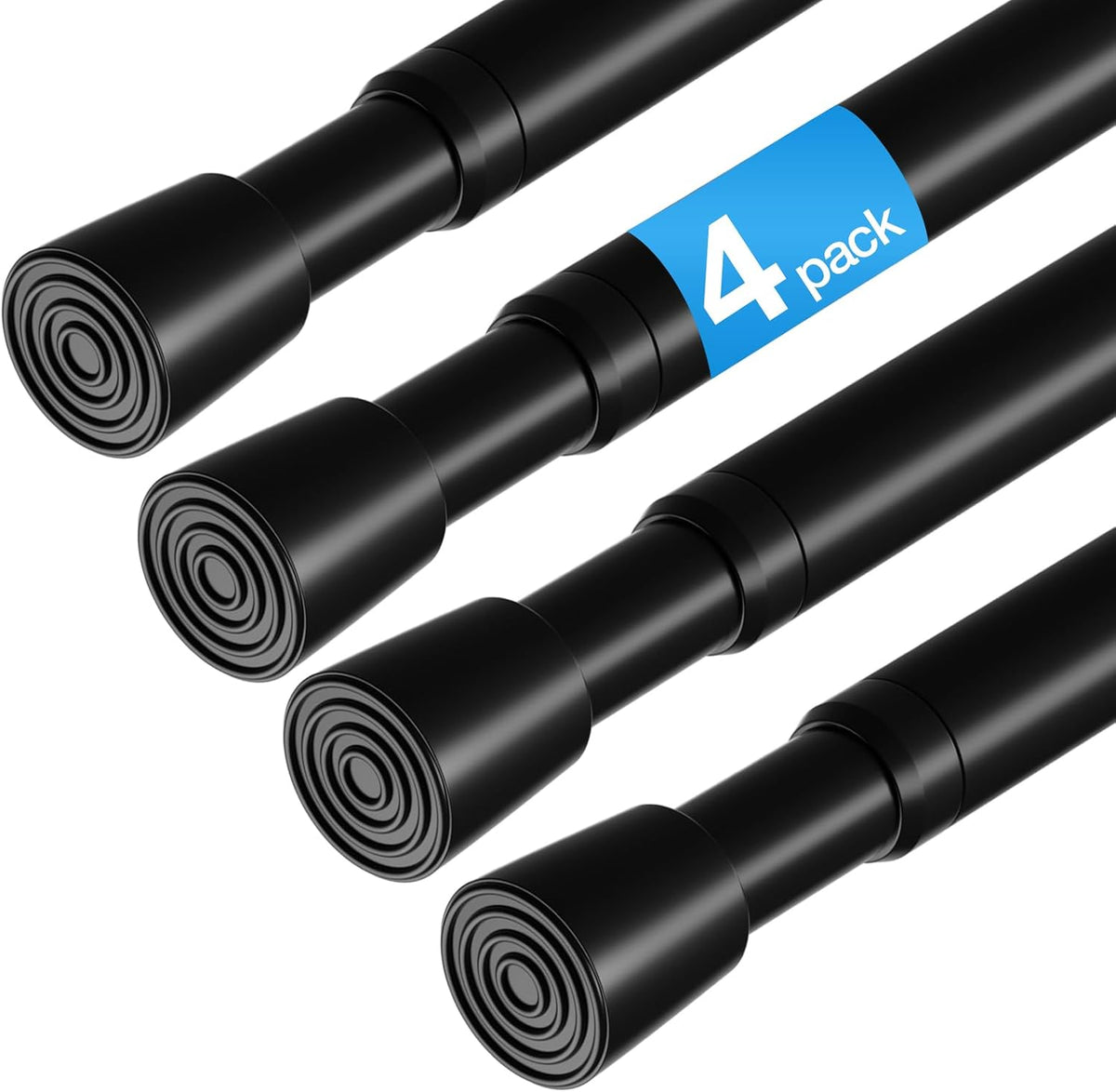 2 Pack Spring Loaded Tension Rod 17-41" Tension Curtain Rods tension