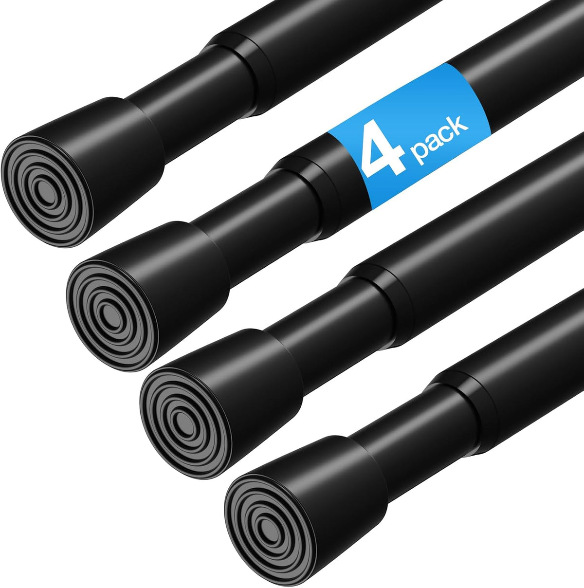 2 Pack Spring Loaded Tension Rod 17-41" Tension Curtain Rods tension