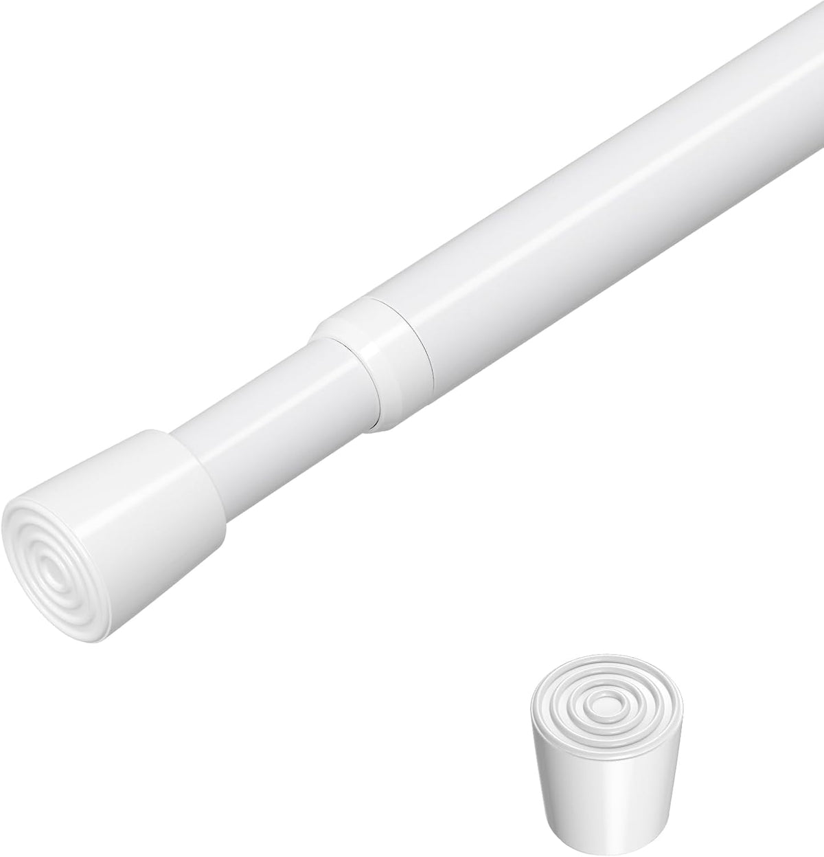 2 Pack Spring Loaded Tension Rod 17-41" Tension Curtain Rods tension