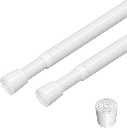 2 Pack Spring Loaded Tension Rod 17-41" Tension Curtain Rods tension