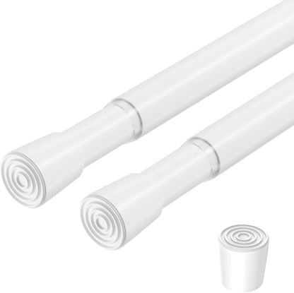 2 Pack Spring Loaded Tension Rod 17-41" Tension Curtain Rods tension