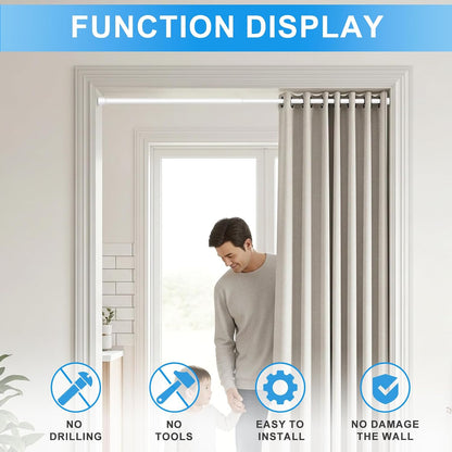 2 Pack Spring Loaded Tension Rod 17-41" Tension Curtain Rods tension