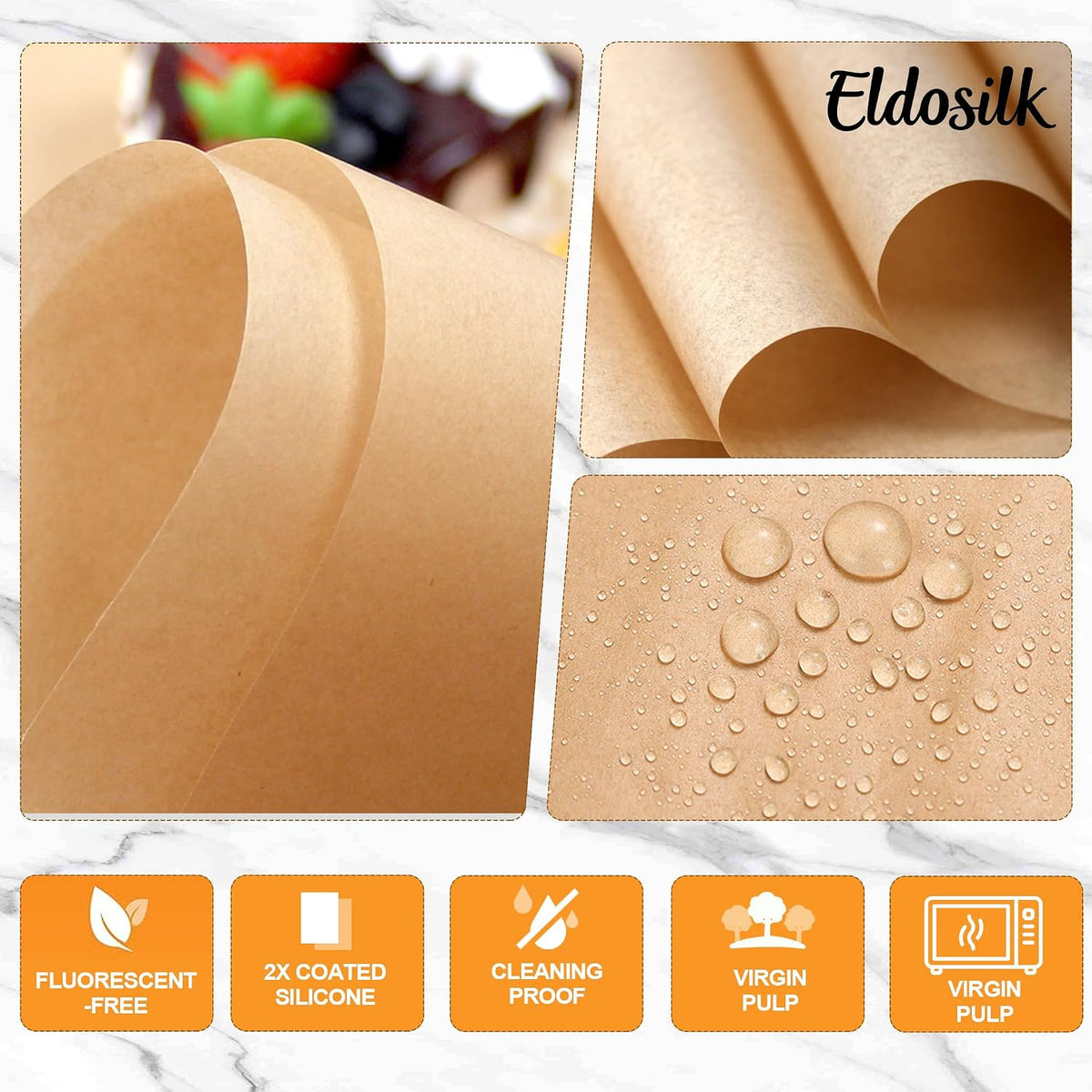 Unbleached Parchment Paper Loaf Pan Liner - Precut 9''x5'' Non-Stick, Fits 8.5''x4.5''/10''x5'' Loaf Pans, Heat-Resistant 430°F BPA-Free Food-Safe for Bread Baking