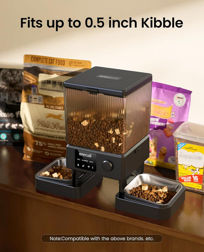 5G WiFi Automatic Cat Feeder for 2 Cats, App Control, 20 Cups/5L