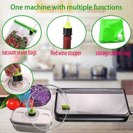 Accessory Hose Compatible with FoodSaver Vacuum Sealer，Suitable for all sealing zipper bags, wine plugs, jar seals, vacuum sealing agents (accessory hose compatible with foodsaver)