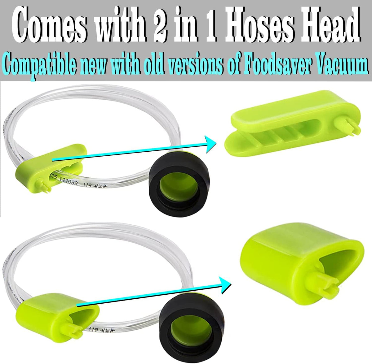 Accessory Hose Compatible with FoodSaver Vacuum Sealer，Suitable for all sealing zipper bags, wine plugs, jar seals, vacuum sealing agents (accessory hose compatible with foodsaver)