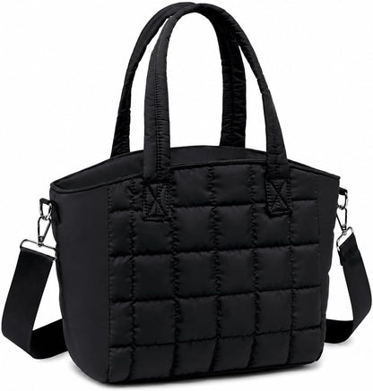Lunch Box for Women Insulated Lunch Bag Lunchbox Cooler Thermal Leakproof Quilted Reusable Lunch Tote Bag for Work School Travel Picnic (Black) - Colors B