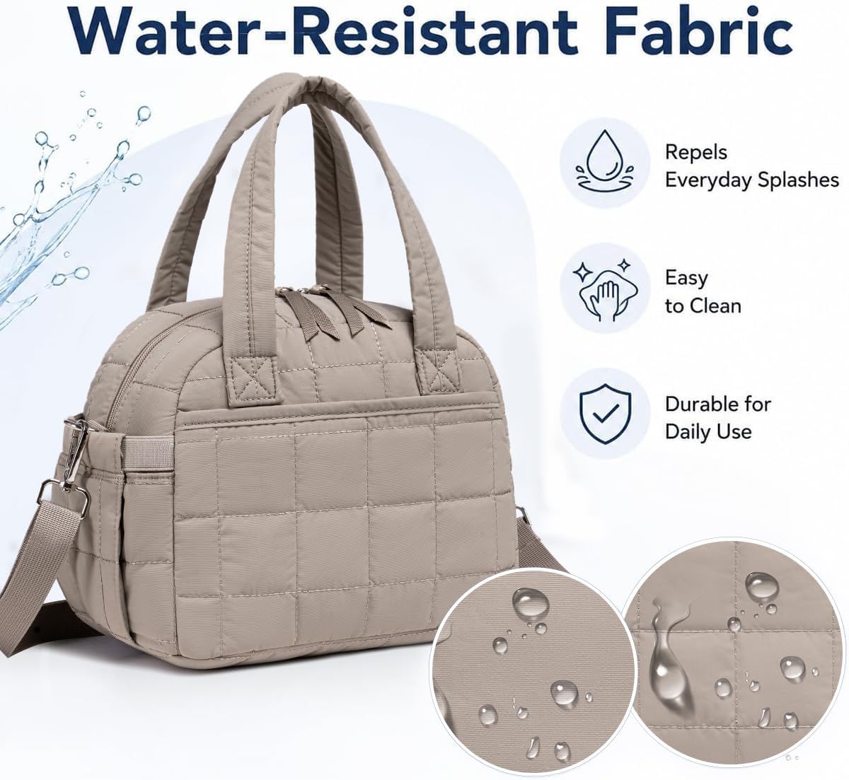 Lunch Box for Women Insulated Lunch Bag Lunchbox Cooler Thermal Leakproof Quilted Reusable Lunch Tote Bag for Work School Travel Picnic (Black) - Colors B