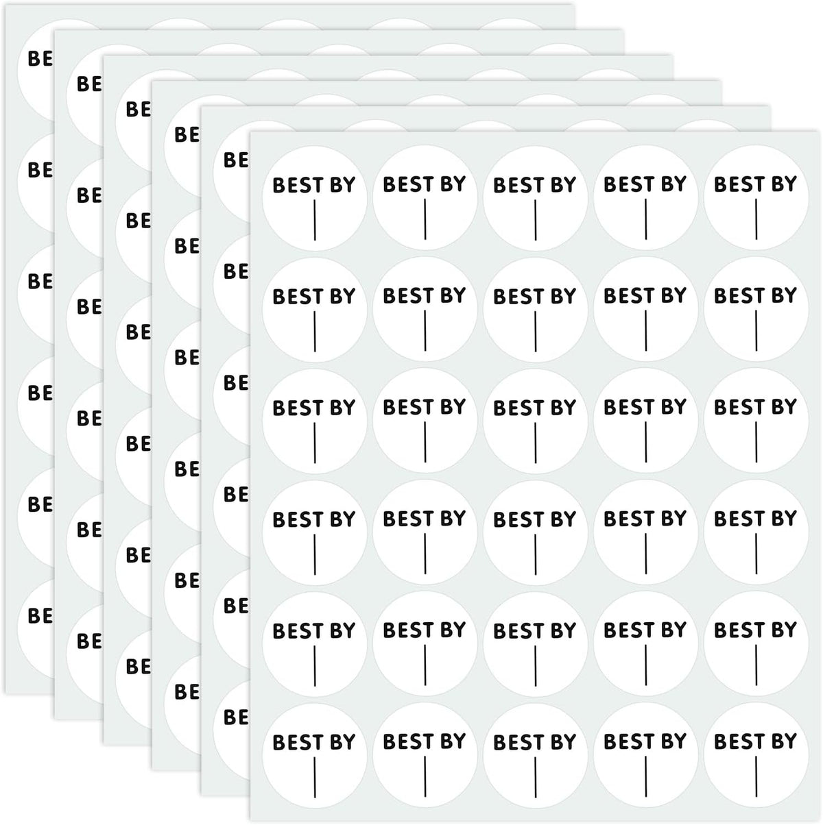 600PCS Expiration Date Food Stickers, Best by Labels, 1 Inch Circle Dot Small Blank Food Date Labels, Best-by/Expiration-Date Label for Food-Containers, Freezer, Restaurant, Food-Service, Prep