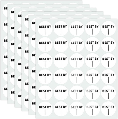 600PCS Expiration Date Food Stickers, Best by Labels, 1 Inch Circle Dot Small Blank Food Date Labels, Best-by/Expiration-Date Label for Food-Containers, Freezer, Restaurant, Food-Service, Prep