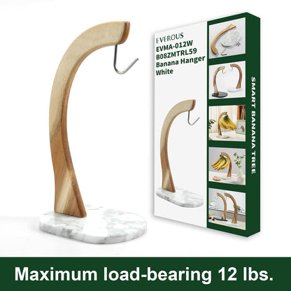 Banana Hanger - Modern Banana Holder Tree Stand with Non-Slip Marble Base