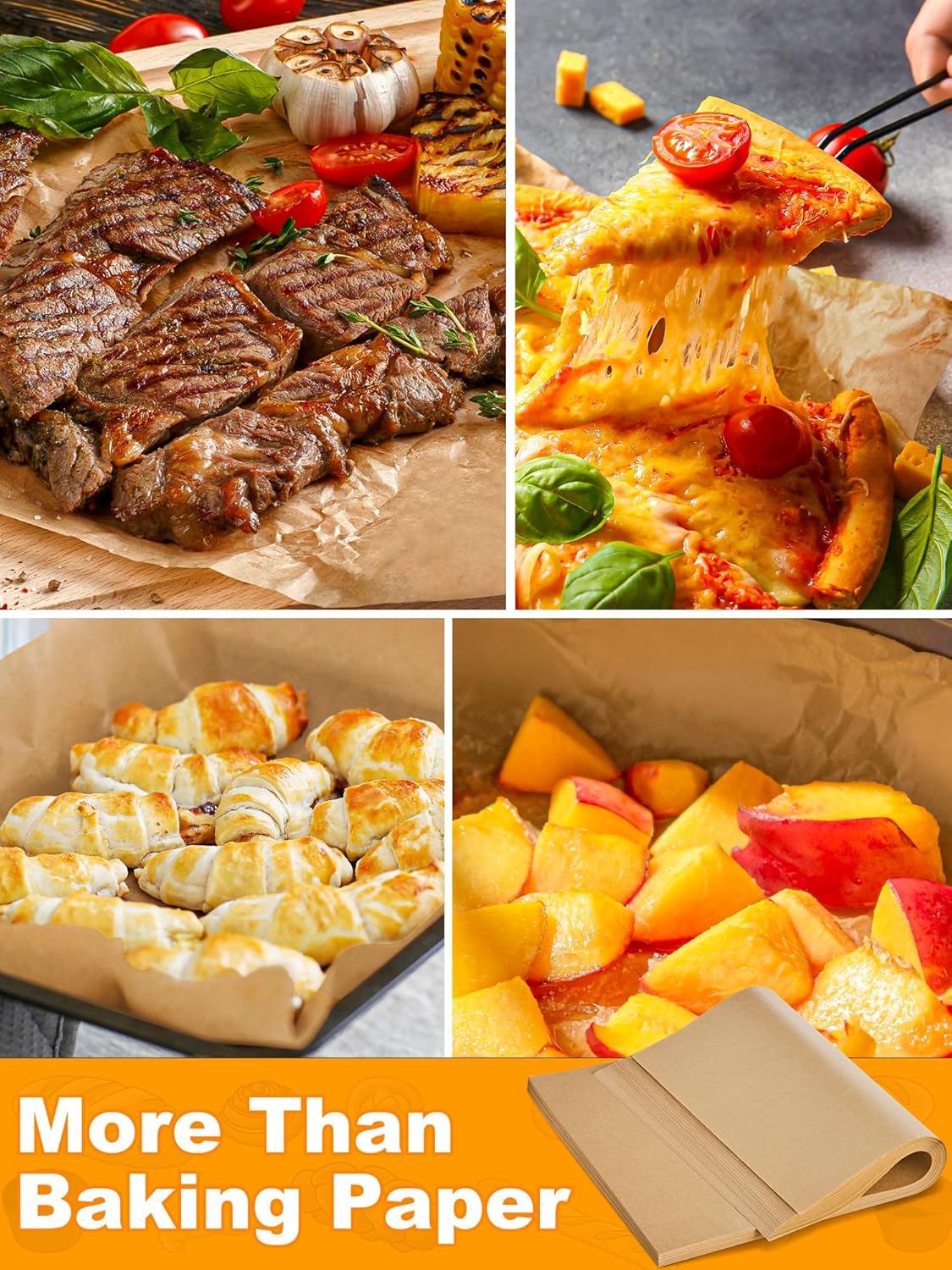 200 Pcs Parchment Paper Baking Sheets, 12x16 Inches, Non-Stick