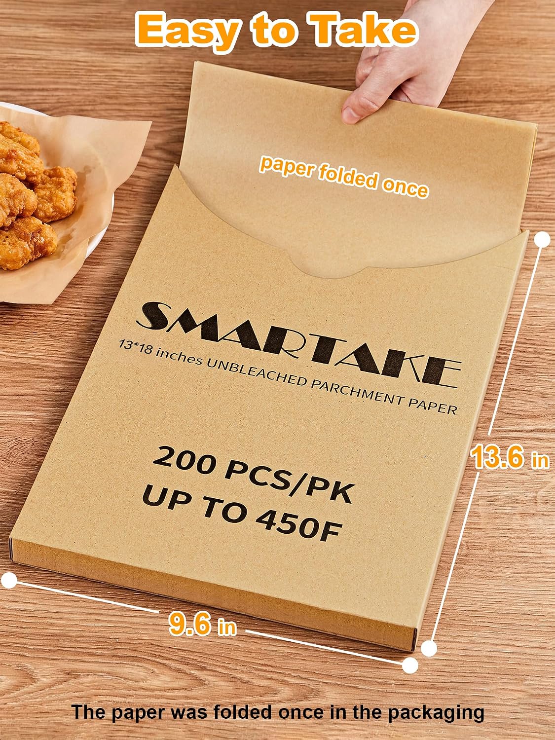 200 Pcs Parchment Paper Baking Sheets, 12x16 Inches, Non-Stick