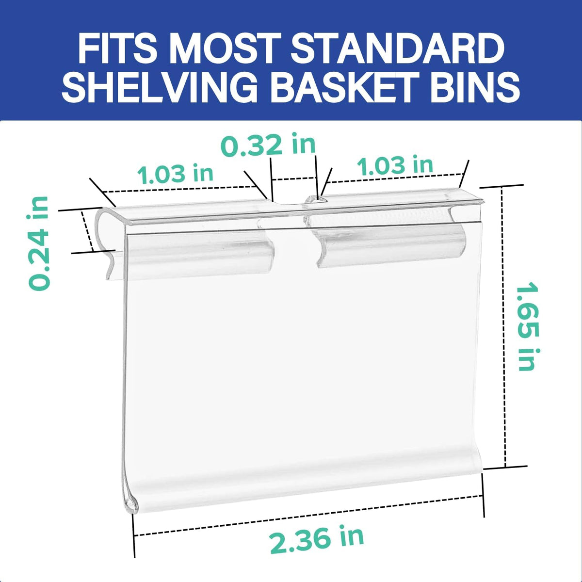 50 Pack Reusable Plastic Wire Shelf Label Holder, for Pantry Retail Merchandise Shopping Mall Store Shop Supermarket UPC Price Card Sign and Ticket Display Holder, Clip-On Design. 6cm X 4cm