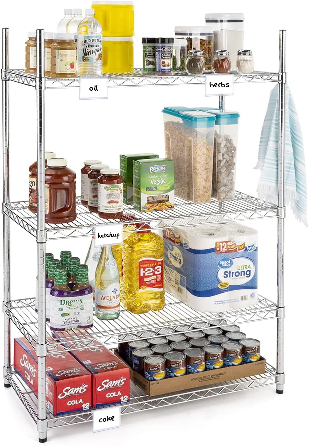 50 Pack Reusable Plastic Wire Shelf Label Holder, for Pantry Retail Merchandise Shopping Mall Store Shop Supermarket UPC Price Card Sign and Ticket Display Holder, Clip-On Design. 6cm X 4cm
