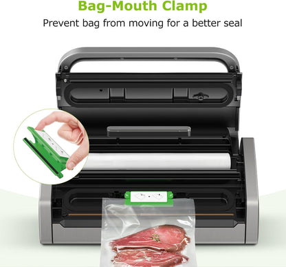 Vacuum Sealer with Easy Handle Design,1 Bag Roll & 10 Bags