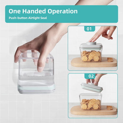 Airtight Pop Food Storage Container with Lid & 130ml Scoop, 4L/4.2qt BPA-Free Cereal, Rice, Flour, Pasta & Snack Container, Stackable & Durable,Kitchen Pantry Organizer