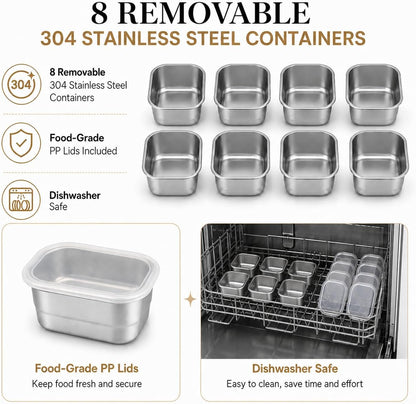 Airtight Pop Food Storage Container with Lid & 130ml Scoop, 4L/4.2qt BPA-Free Cereal, Rice, Flour, Pasta & Snack Container, Stackable & Durable,Kitchen Pantry Organizer