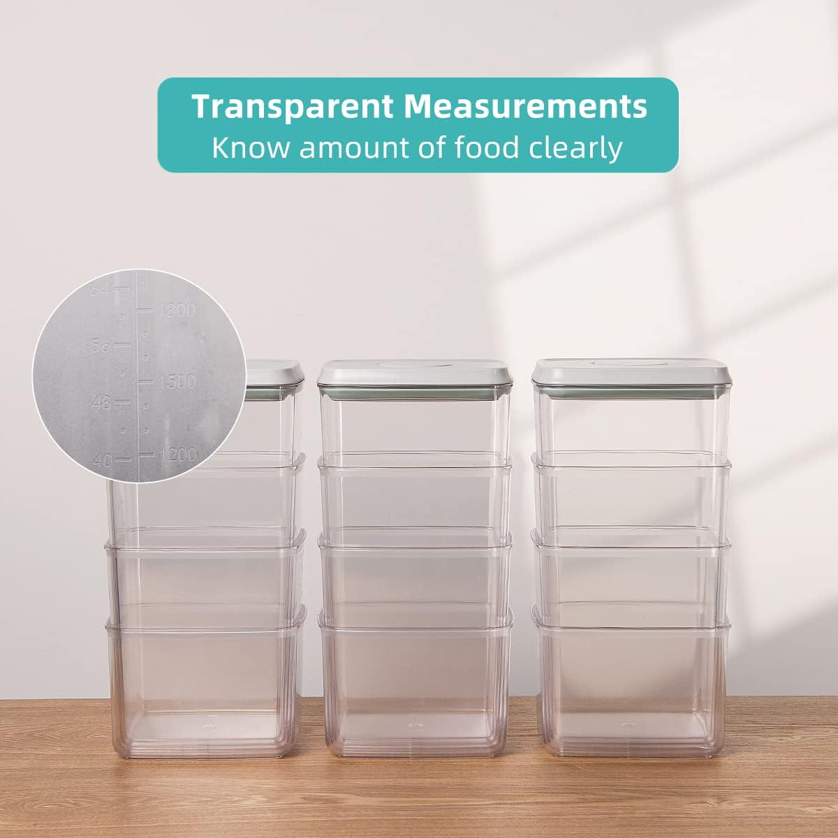 Airtight Pop Food Storage Container with Lid & 130ml Scoop, 4L/4.2qt BPA-Free Cereal, Rice, Flour, Pasta & Snack Container, Stackable & Durable,Kitchen Pantry Organizer