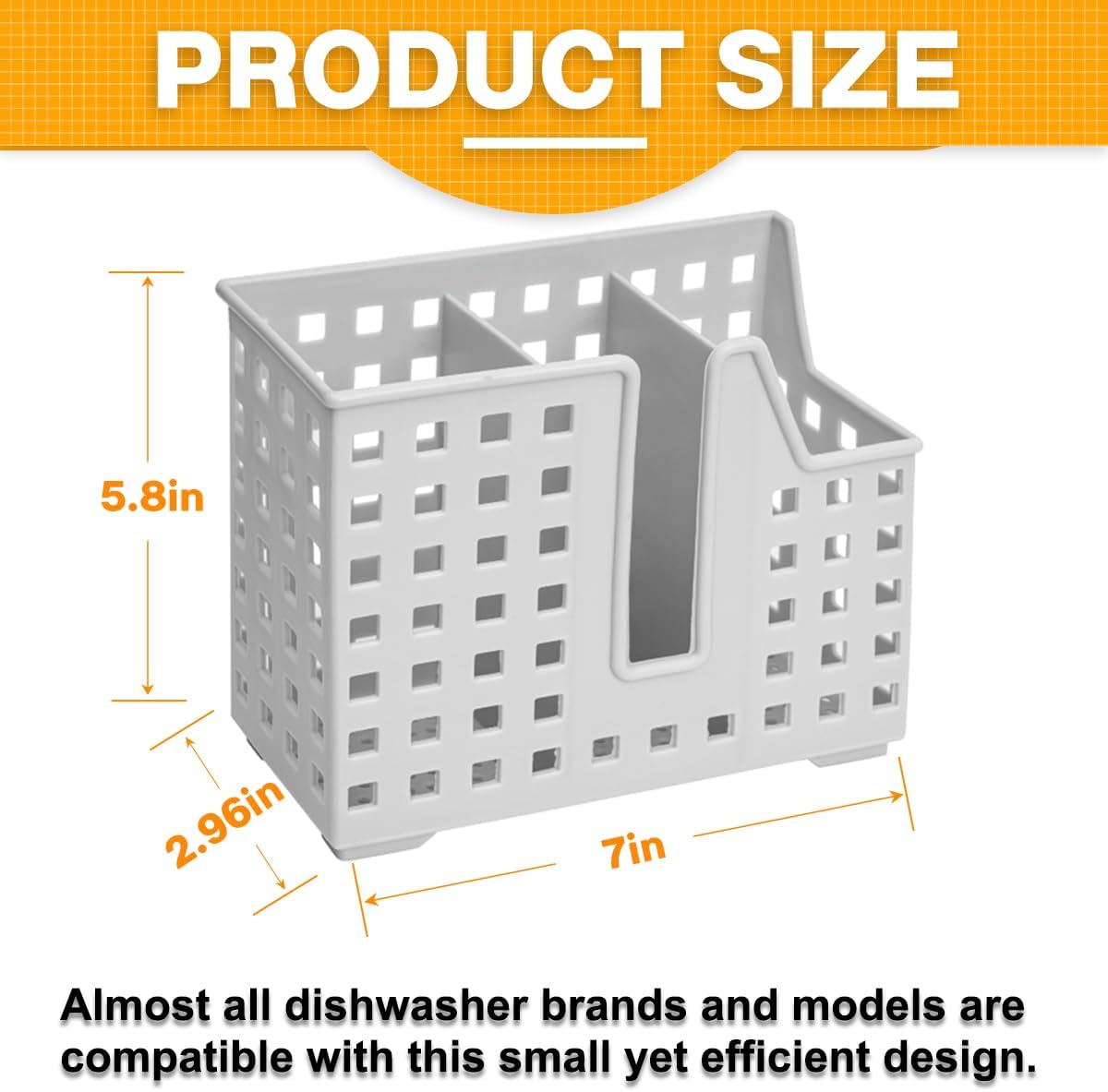 Dishwasher Basket, Dishwasher Basket for Small ltems, Chopstick & Straw, Universal Utensil Chopstick Holder for Washing, Drying & Storing