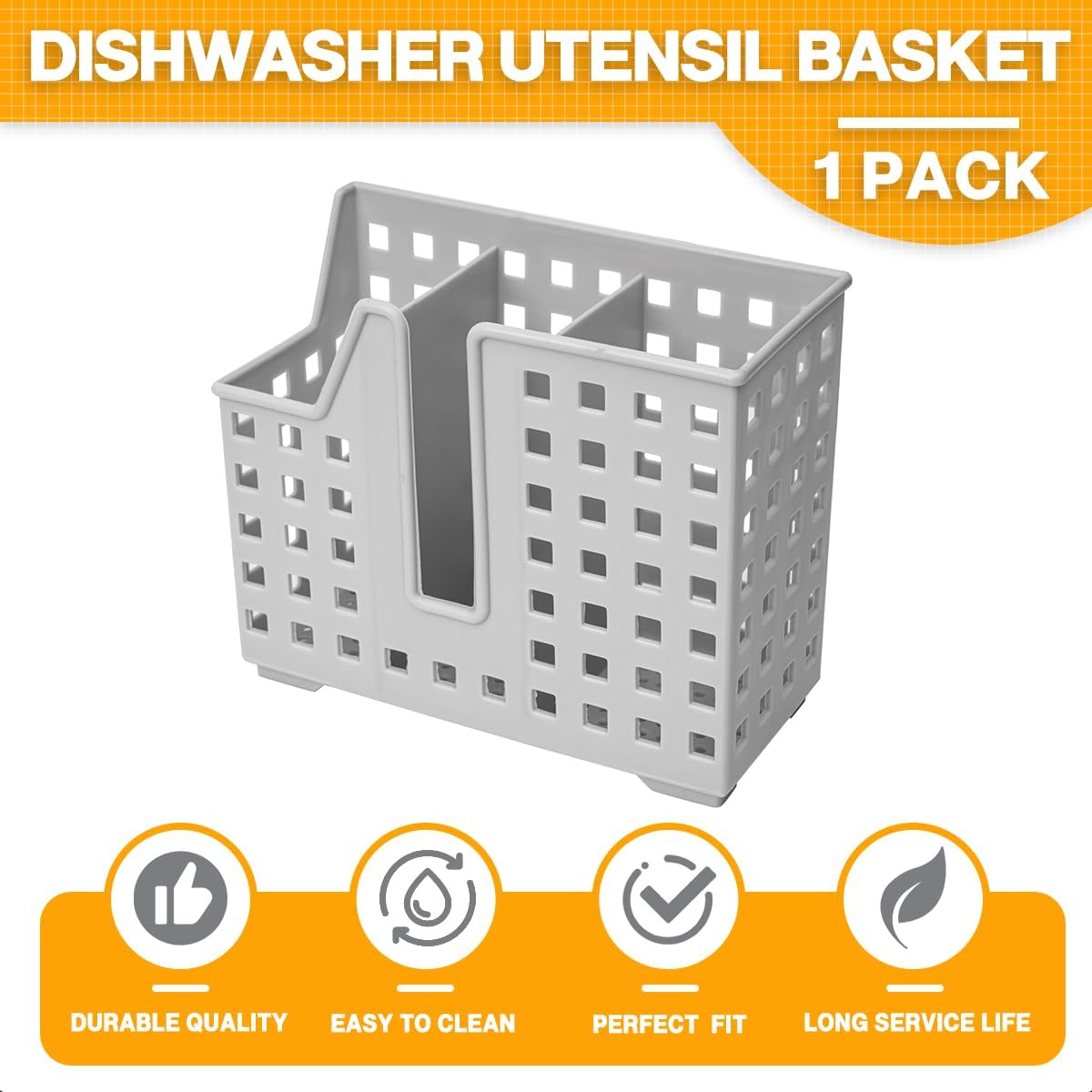 Dishwasher Basket, Dishwasher Basket for Small ltems, Chopstick & Straw, Universal Utensil Chopstick Holder for Washing, Drying & Storing