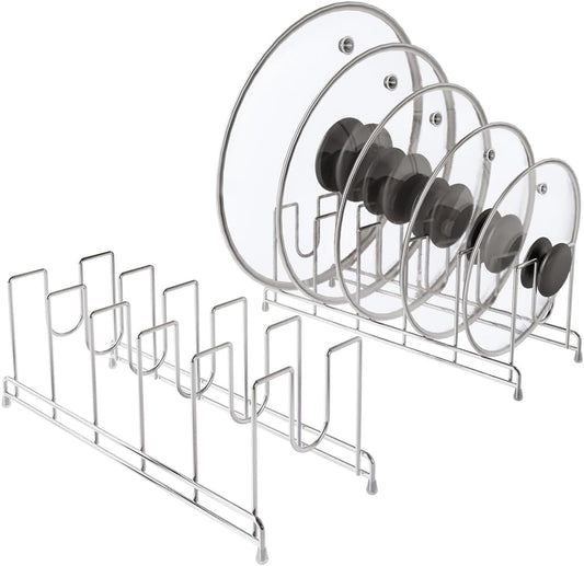 2 pieces，Kitchen Cabinet Organizer Rack for Cutting Boards, Bakeware, and Pan Storage, Stainless Steel