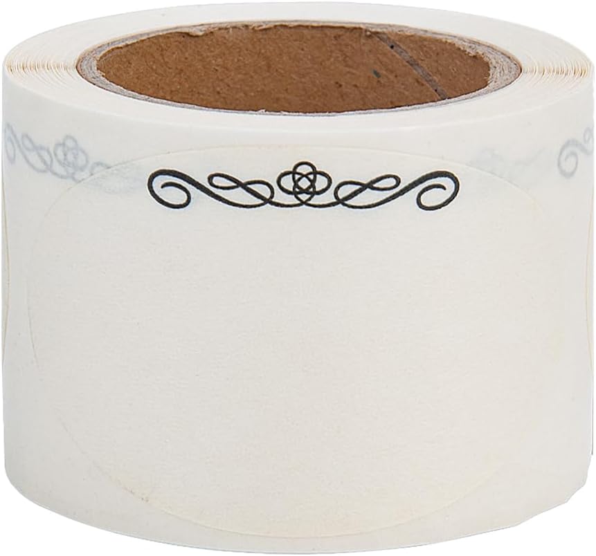 120 Stickers Dissolvable Food Labels for Containers 1 1/2" x 2 1/2" Canning Labels for Jars (Roll of 120) (1 Rolls)
