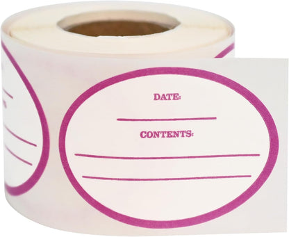 120 Stickers Dissolvable Food Labels for Containers 1 1/2" x 2 1/2" Canning Labels for Jars (Roll of 120) (1 Rolls)