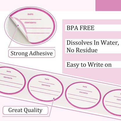 120 Stickers Dissolvable Food Labels for Containers 1 1/2" x 2 1/2" Canning Labels for Jars (Roll of 120) (1 Rolls)