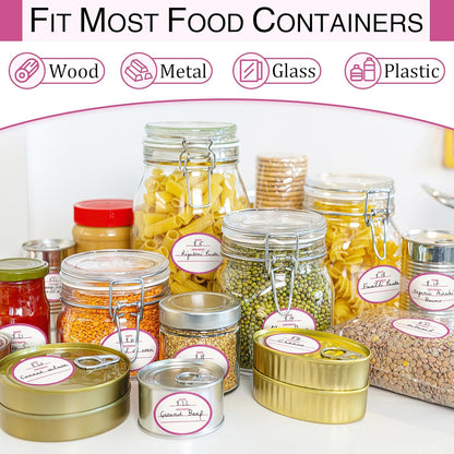 120 Stickers Dissolvable Food Labels for Containers 1 1/2" x 2 1/2" Canning Labels for Jars (Roll of 120) (1 Rolls)