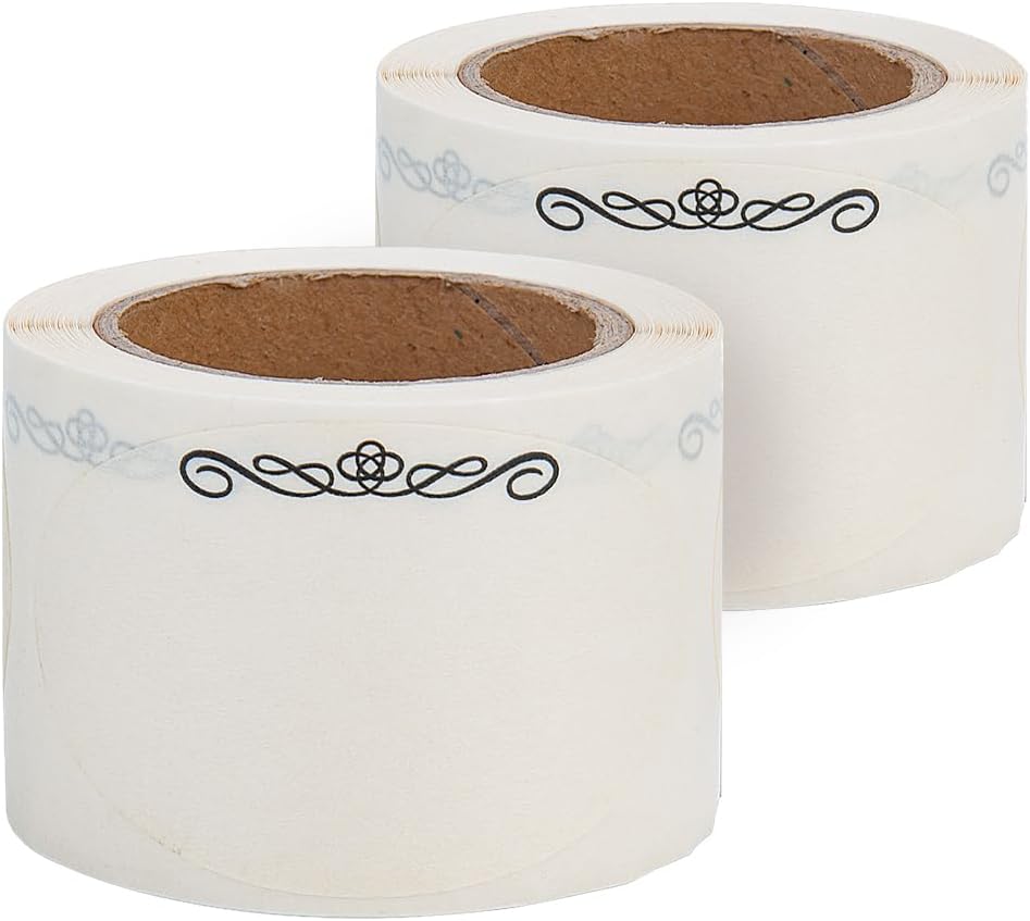 120 Stickers Dissolvable Food Labels for Containers 1 1/2" x 2 1/2" Canning Labels for Jars (Roll of 120) (1 Rolls)
