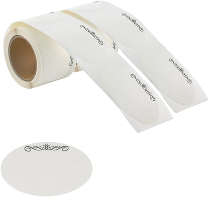 120 Stickers Dissolvable Food Labels for Containers 1 1/2" x 2 1/2" Canning Labels for Jars (Roll of 120) (1 Rolls)