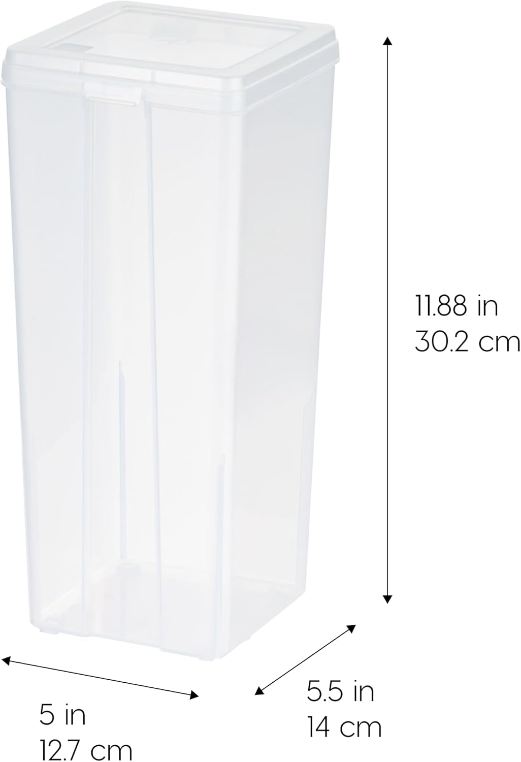 Food Storage Containers Set, 8 Pack Combo Set, Food Grade Plastic | BPA-Free, Clear View, Flip Top Lid, Stackable, For Snacks, Cereal, Pasta, Flour, Sugar