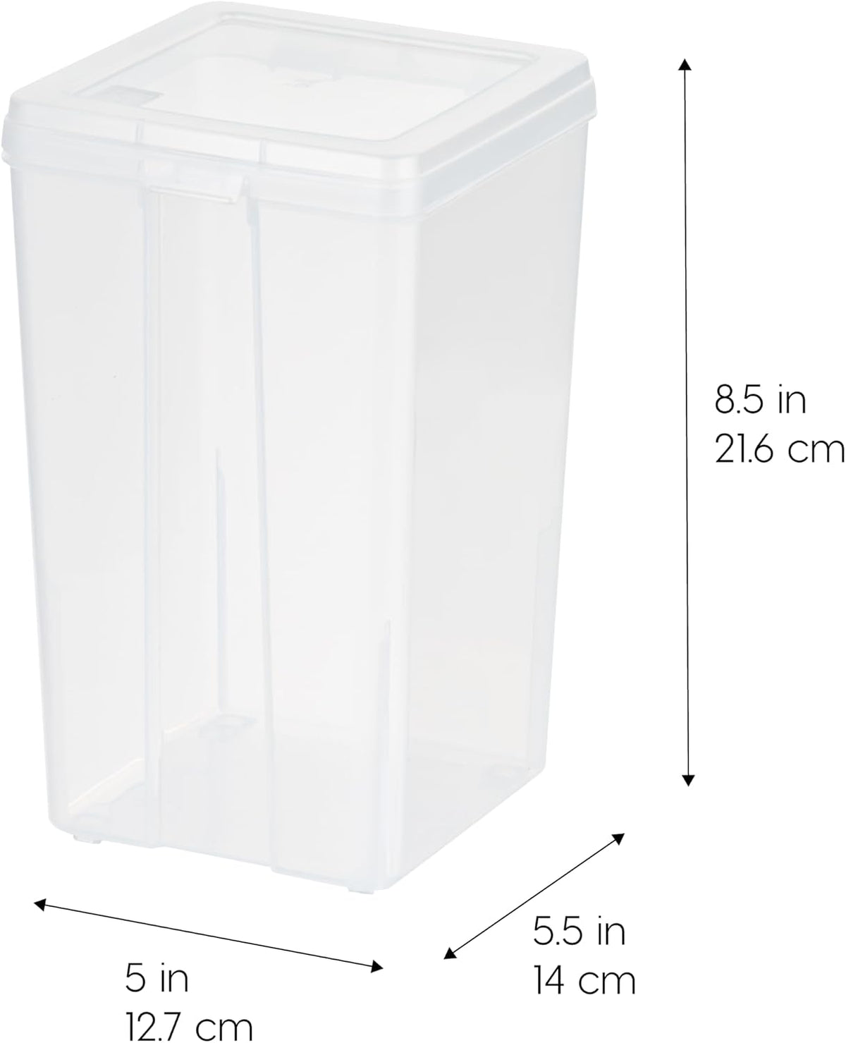 Food Storage Containers Set, 8 Pack Combo Set, Food Grade Plastic | BPA-Free, Clear View, Flip Top Lid, Stackable, For Snacks, Cereal, Pasta, Flour, Sugar
