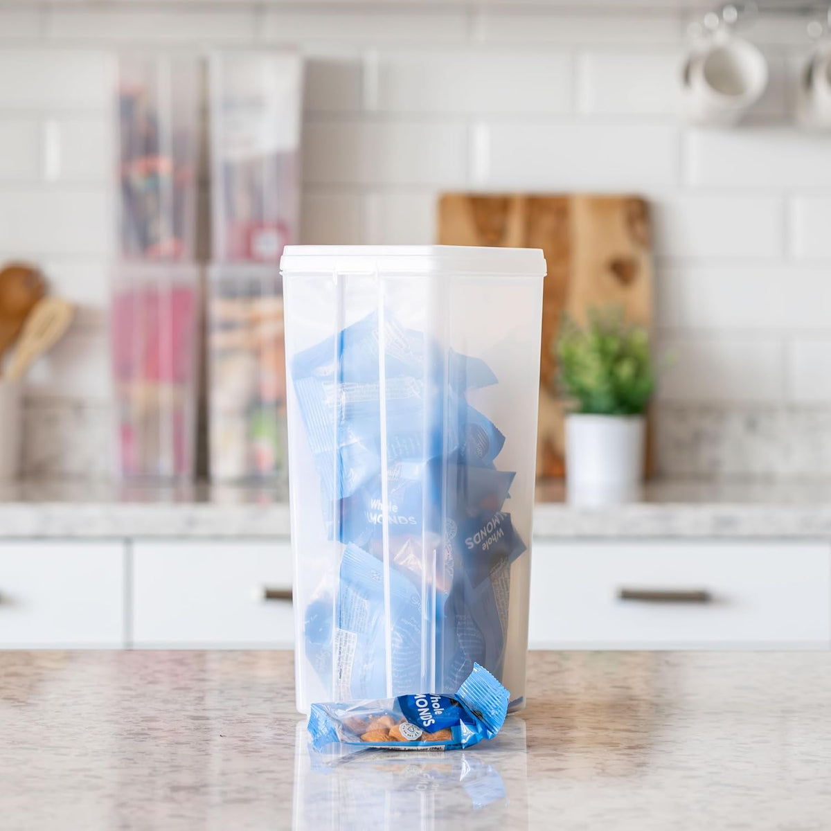 Food Storage Containers Set, 8 Pack Combo Set, Food Grade Plastic | BPA-Free, Clear View, Flip Top Lid, Stackable, For Snacks, Cereal, Pasta, Flour, Sugar