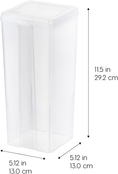 Food Storage Containers Set, 8 Pack Combo Set, Food Grade Plastic | BPA-Free, Clear View, Flip Top Lid, Stackable, For Snacks, Cereal, Pasta, Flour, Sugar