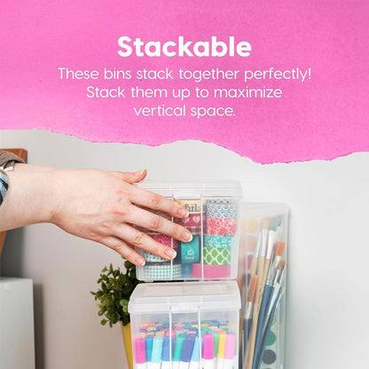 Food Storage Containers Set, 8 Pack Combo Set, Food Grade Plastic | BPA-Free, Clear View, Flip Top Lid, Stackable, For Snacks, Cereal, Pasta, Flour, Sugar