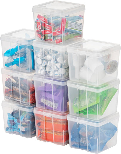 Food Storage Containers Set, 8 Pack Combo Set, Food Grade Plastic | BPA-Free, Clear View, Flip Top Lid, Stackable, For Snacks, Cereal, Pasta, Flour, Sugar