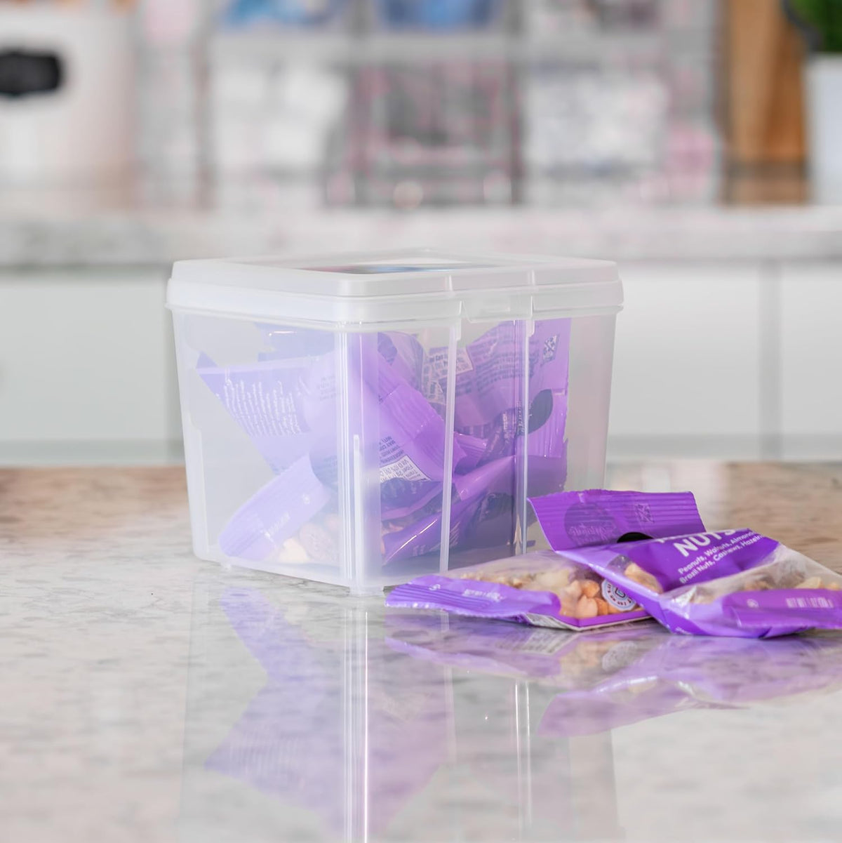 Food Storage Containers Set, 8 Pack Combo Set, Food Grade Plastic | BPA-Free, Clear View, Flip Top Lid, Stackable, For Snacks, Cereal, Pasta, Flour, Sugar